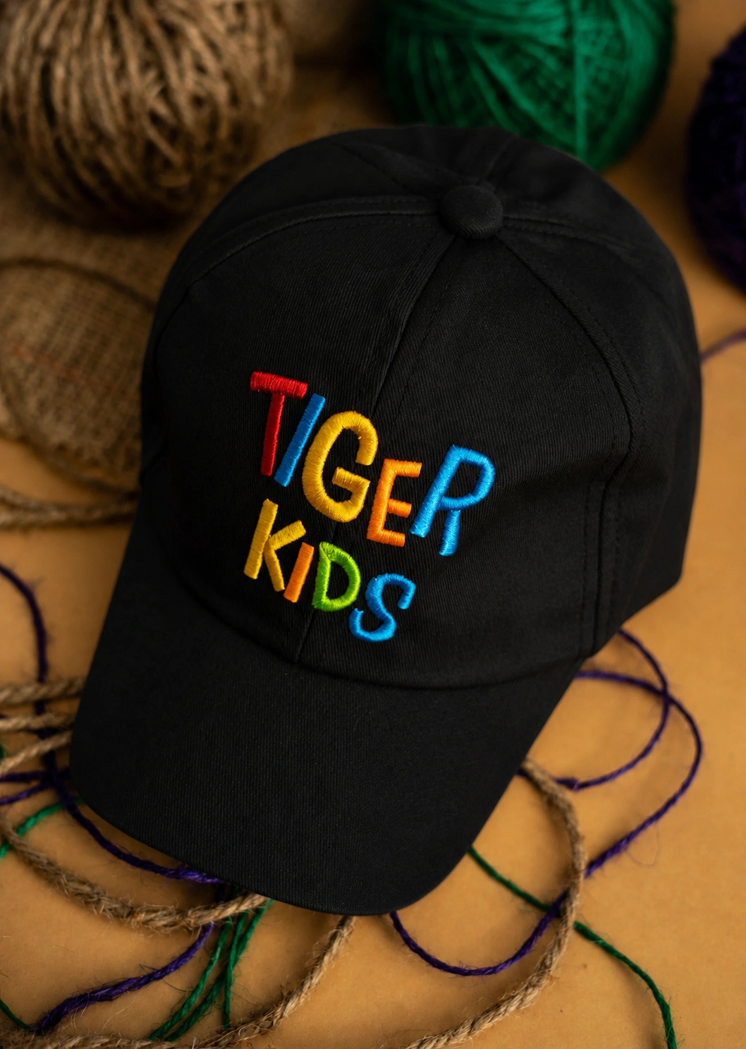 Black Tiger Kids Cap