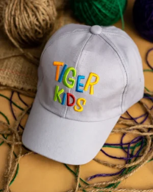 Grey Tiger Kids Cap