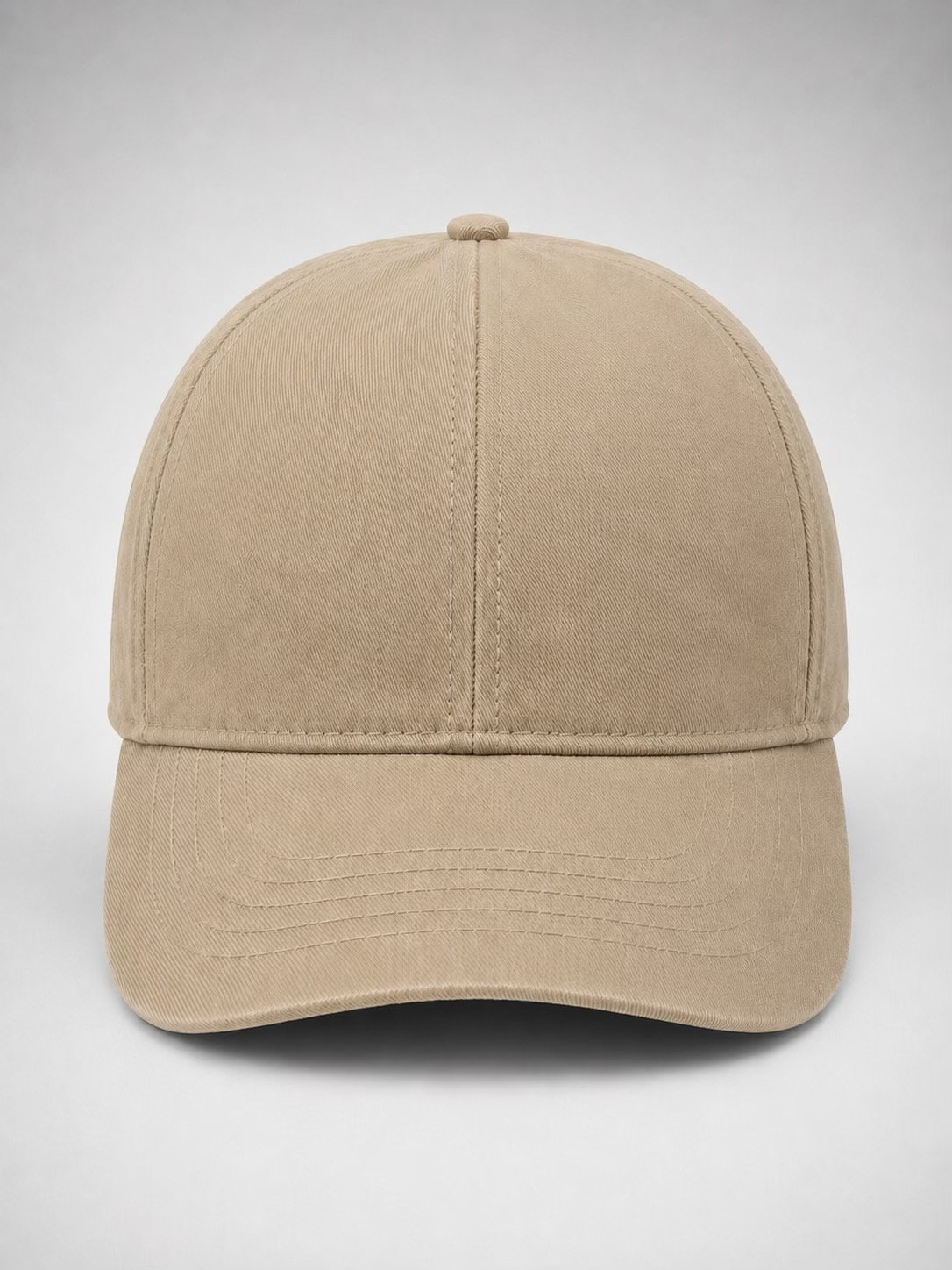 Classic Plain Solid Beige Baseball Caps - Image 3