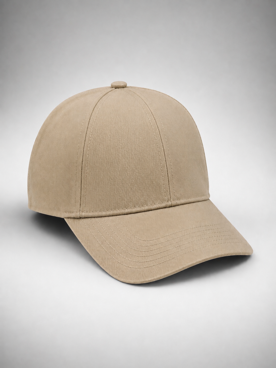 Classic Plain Solid Beige Baseball Caps