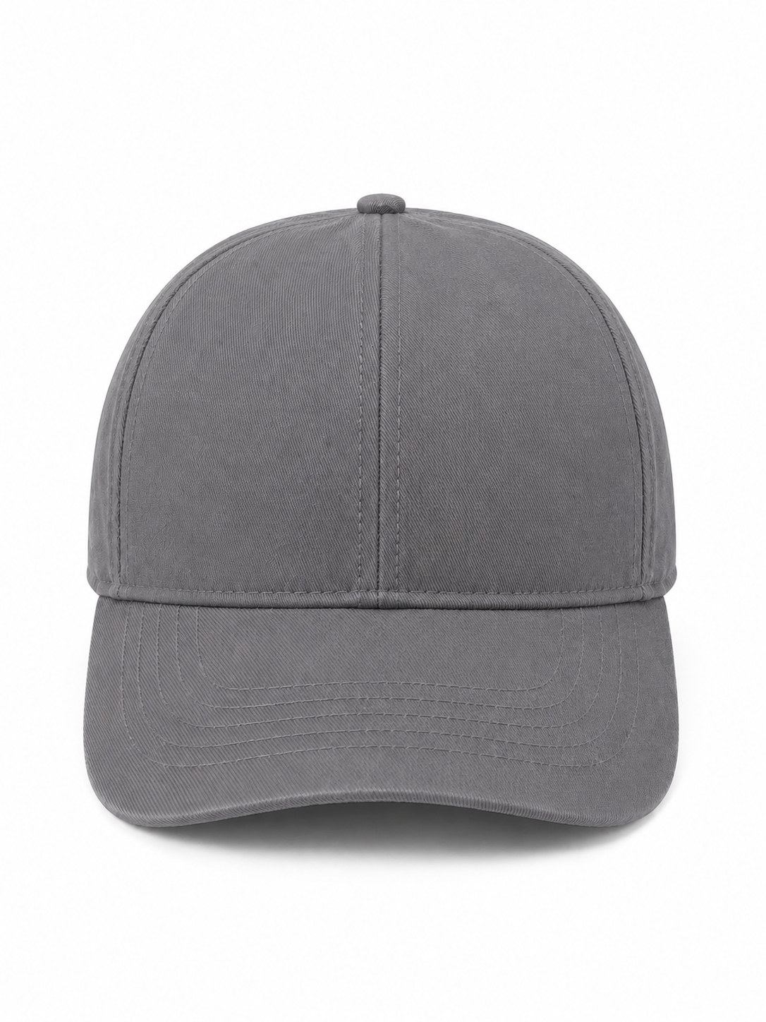 Classic Plain Solid Grey Baseball Caps - Image 3
